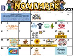 November Activities Calendar! 